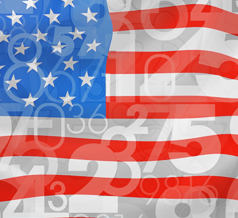 American Flag with Numbers