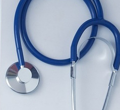 Stethoscope and notepad